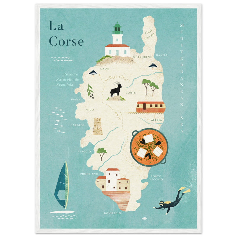 Poster: Map of Corsica