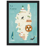 Poster: Map of Corsica