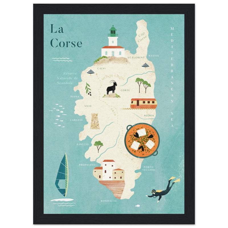 Poster: Map of Corsica