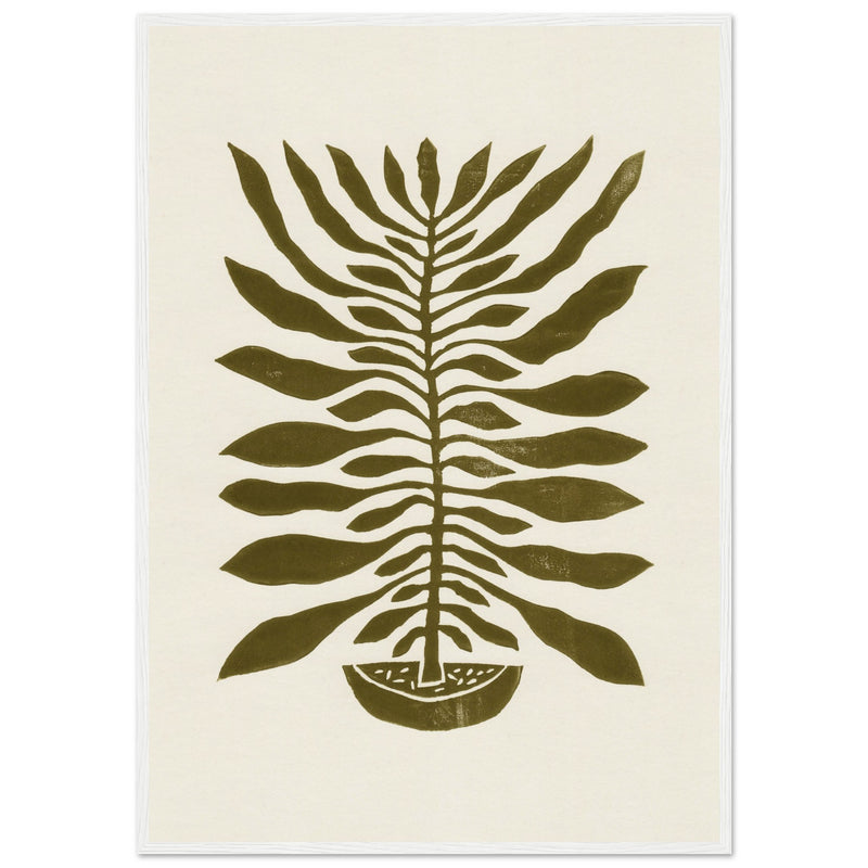 Poster: ne Hundred-Leaved Plant #22 / Lino Print