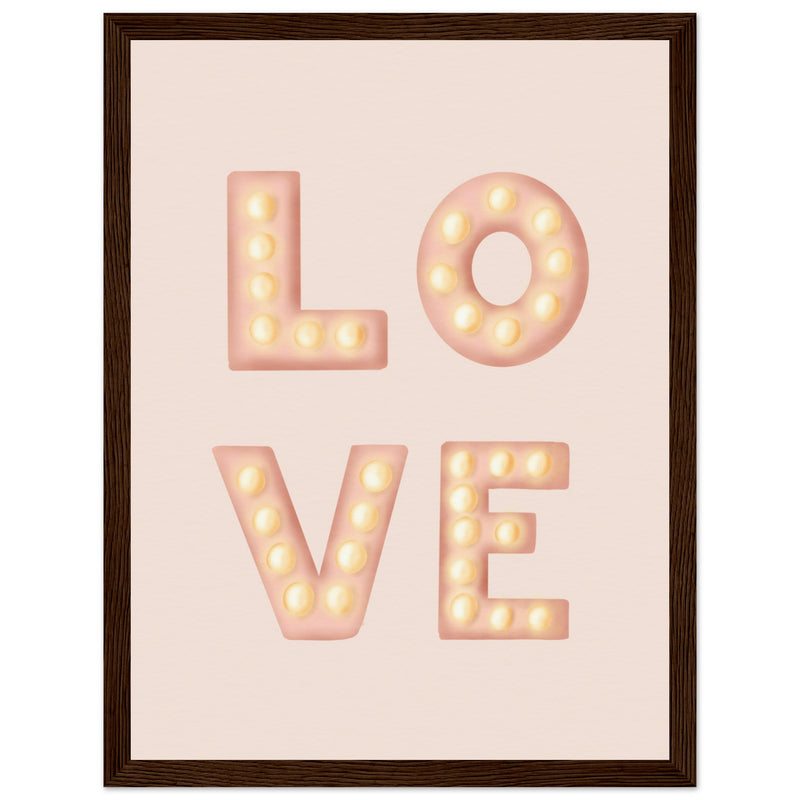 Poster: LOVE Light Letters Pink