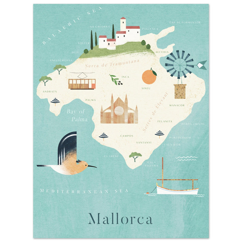 Poster: Map of Mallorca