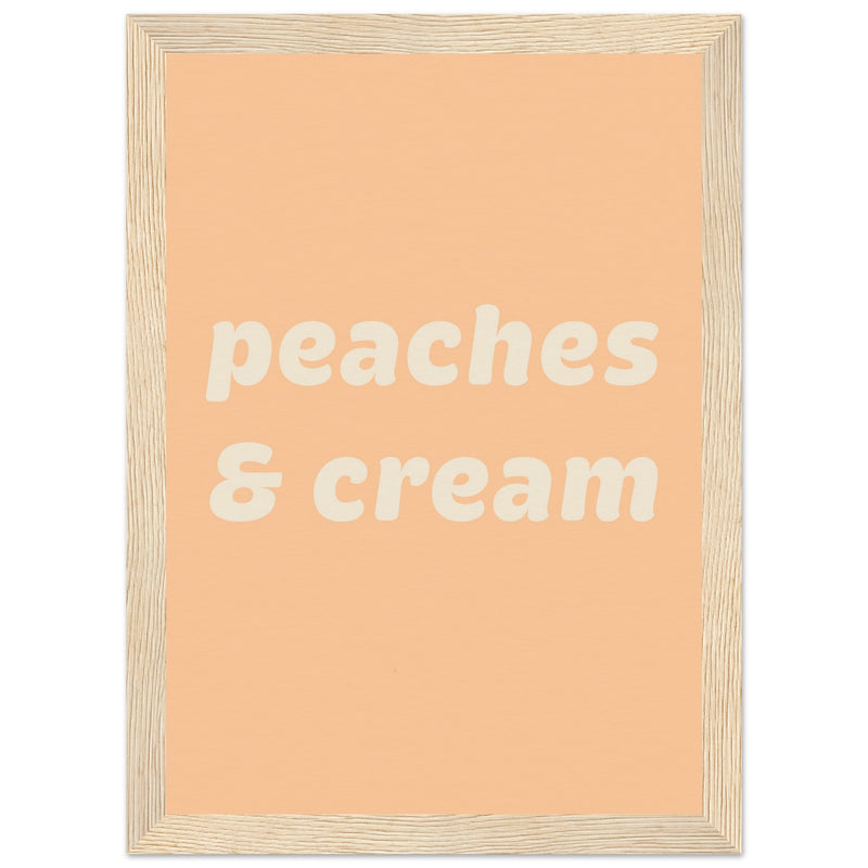 Poster: Peaches Cream Text Poster