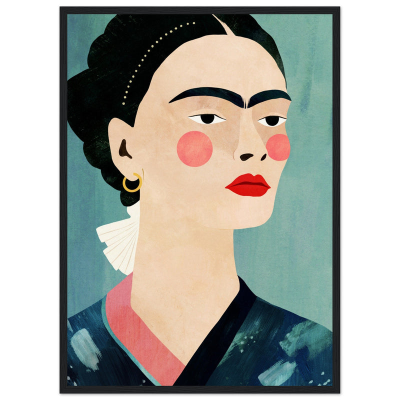 Poster: Frida On Blue