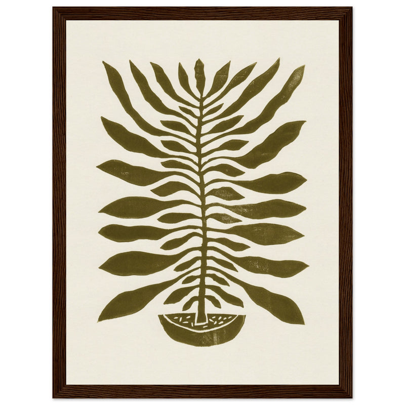 Poster: ne Hundred-Leaved Plant #22 / Lino Print