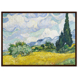 Poster: Wheat Field With Cypresses