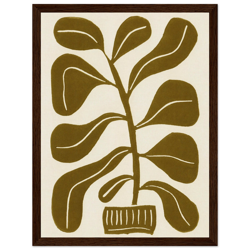 Poster: Linocut Houseplant #2