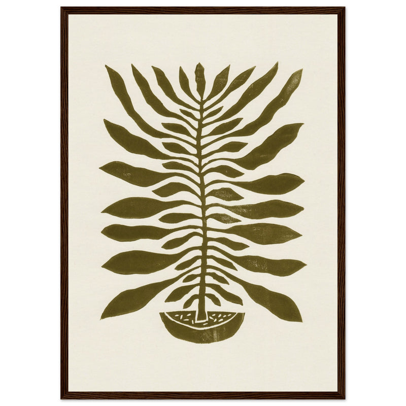 Poster: ne Hundred-Leaved Plant #22 / Lino Print