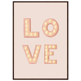 Poster: LOVE Light Letters Pink