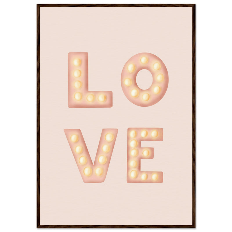 Poster: LOVE Light Letters Pink