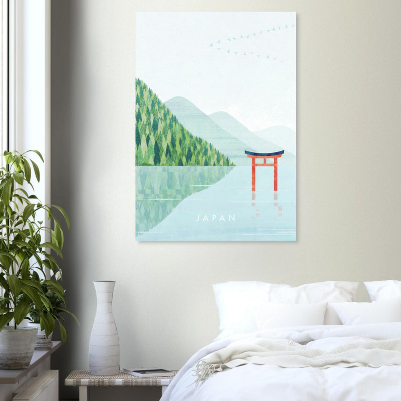 Poster: Japan, Torii Lake Travel Poster