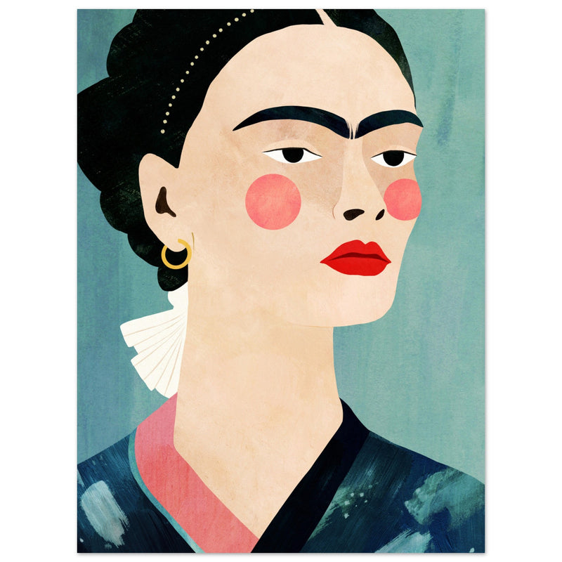 Poster: Frida On Blue