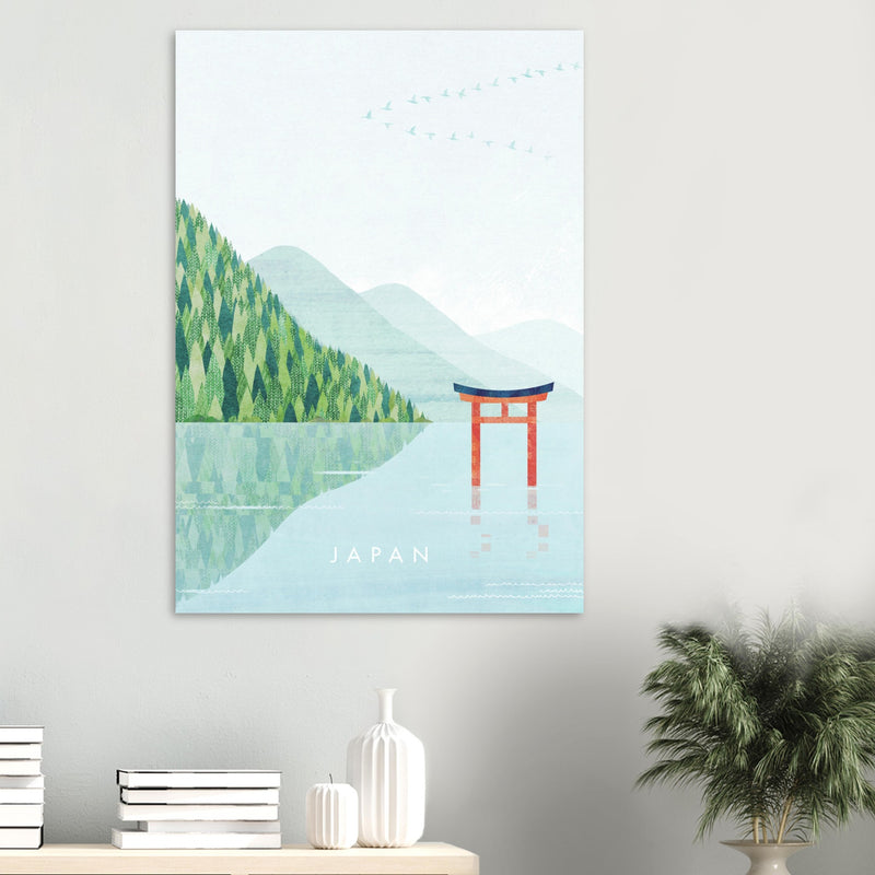 Poster: Japan, Torii Lake Travel Poster