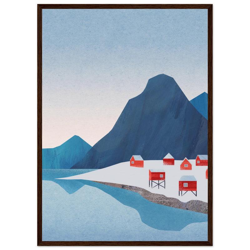 Poster: Red Houses, Lofoten