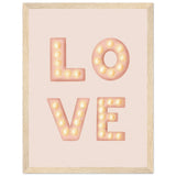 Poster: LOVE Light Letters Pink