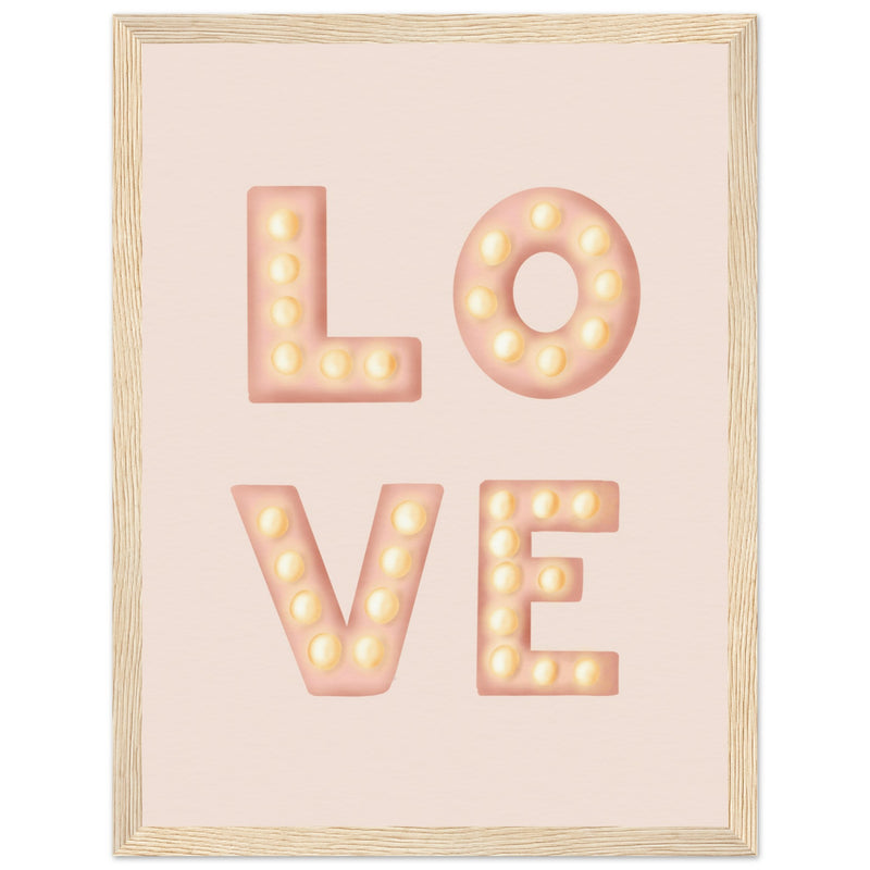 Poster: LOVE Light Letters Pink