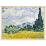 Poster: Wheat Field With Cypresses