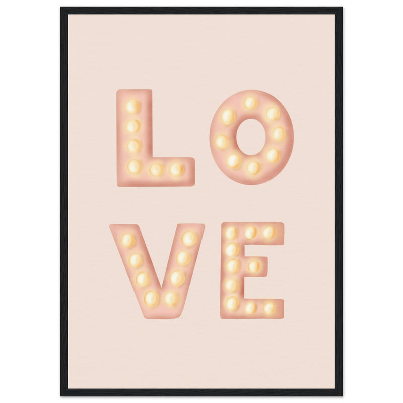 Poster: LOVE Light Letters Pink