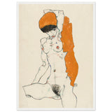 Poster: Standing Nude With Orange Drapery 1914