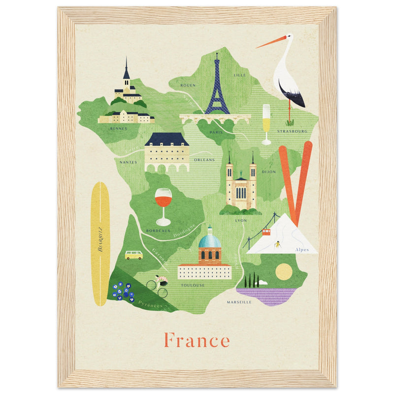 Poster: Map of France
