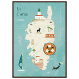 Poster: Map of Corsica