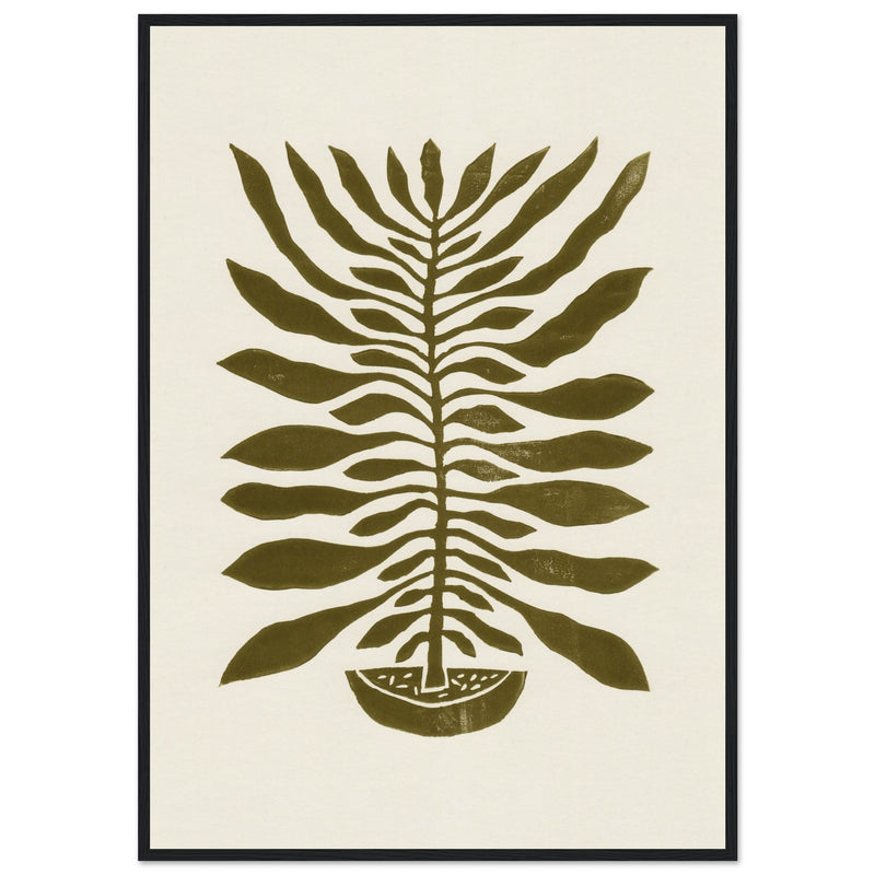 Poster: ne Hundred-Leaved Plant #22 / Lino Print