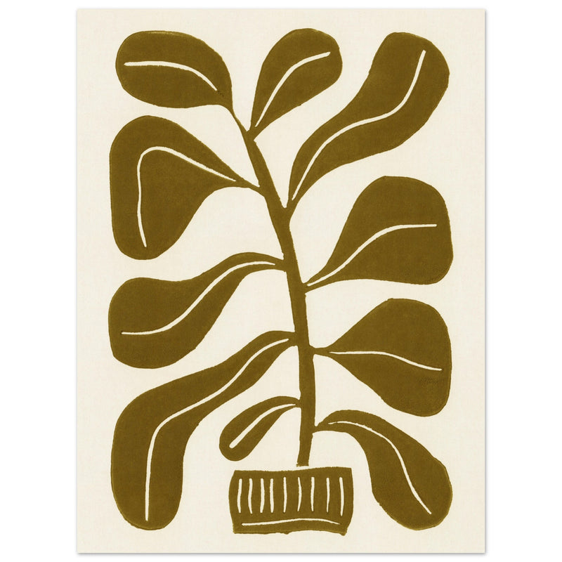 Poster: Linocut Houseplant #2