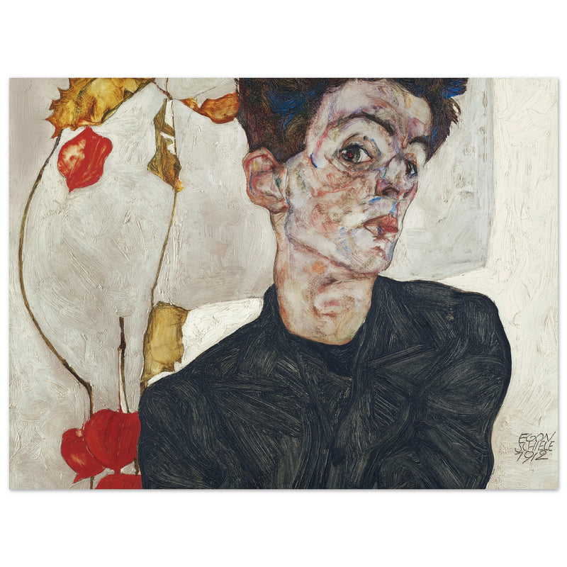 Poster: Egon Schiele's Self Portrait With Physalis 1912