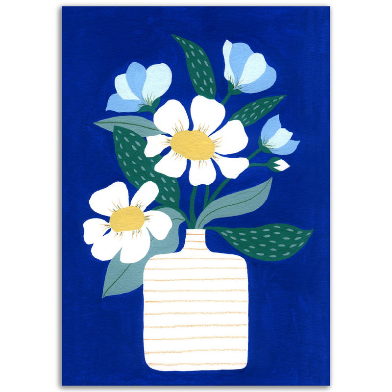 Poster: Flower Vase Ultramarine