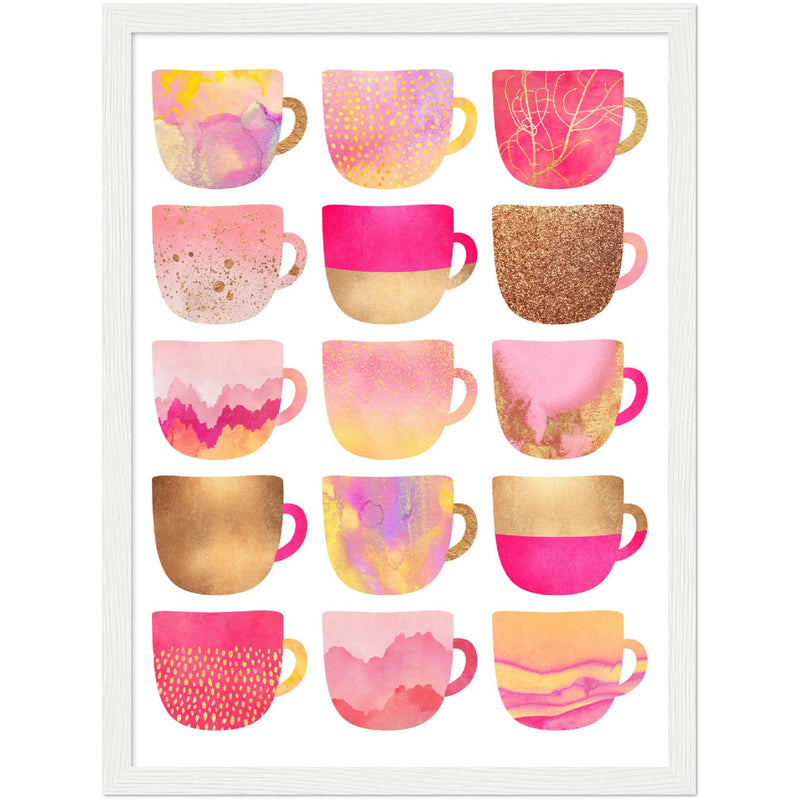 Poster: Pretty Pink Coffee Cups