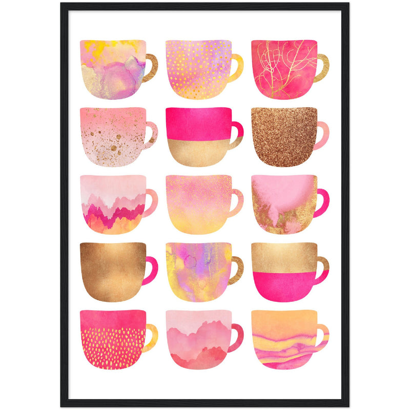 Poster: Pretty Pink Coffee Cups