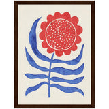 Poster: Red Flower / Lino Print