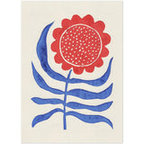 Poster: Red Flower / Lino Print