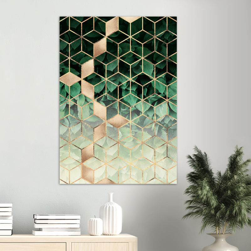 Poster: Leaves And Cubes