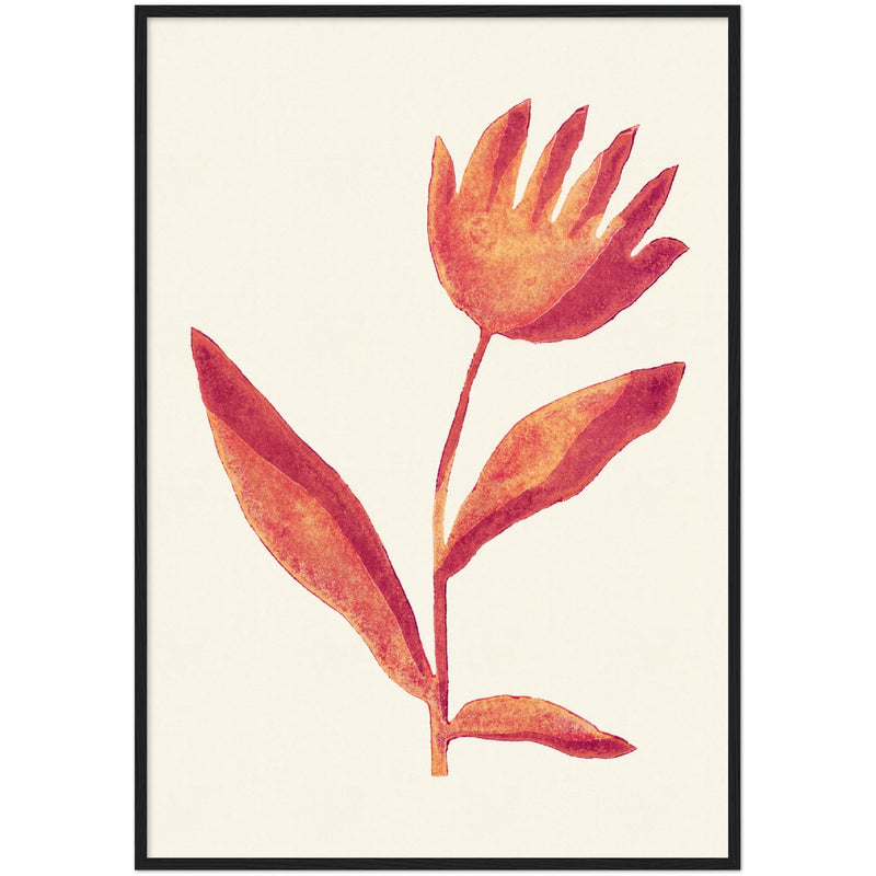 Poster: Linocut Flower / Viva Magenta