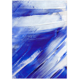 Poster: White on Blue Brush Strokes