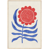 Poster: Red Flower / Lino Print