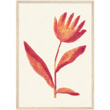 Poster: Linocut Flower / Viva Magenta