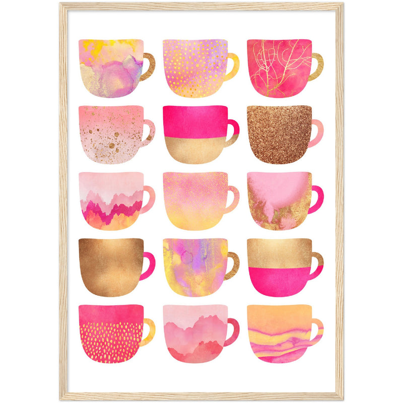 Poster: Pretty Pink Coffee Cups