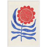 Poster: Red Flower / Lino Print