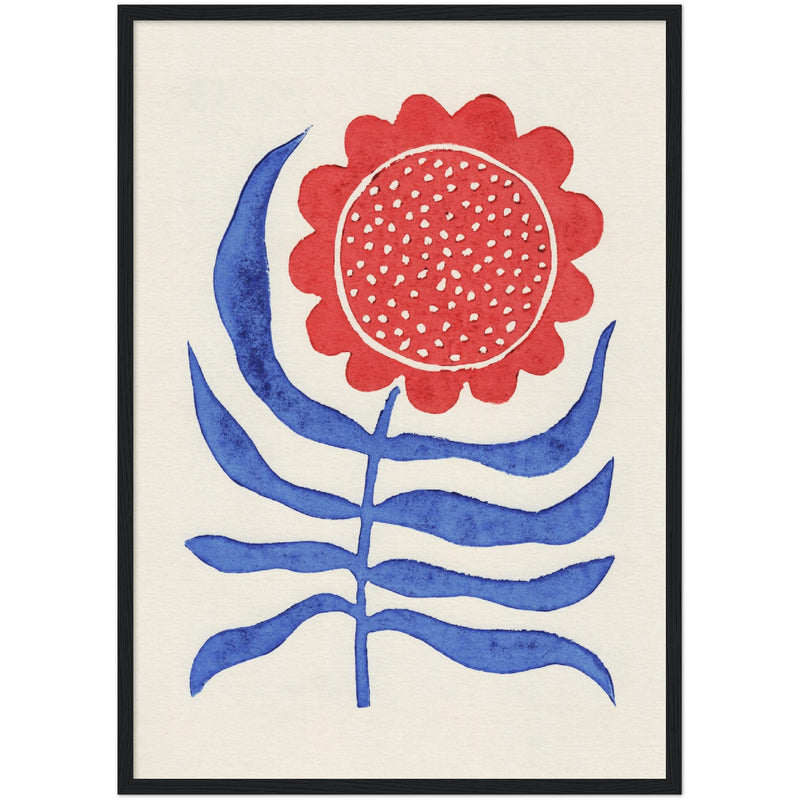 Poster: Red Flower / Lino Print