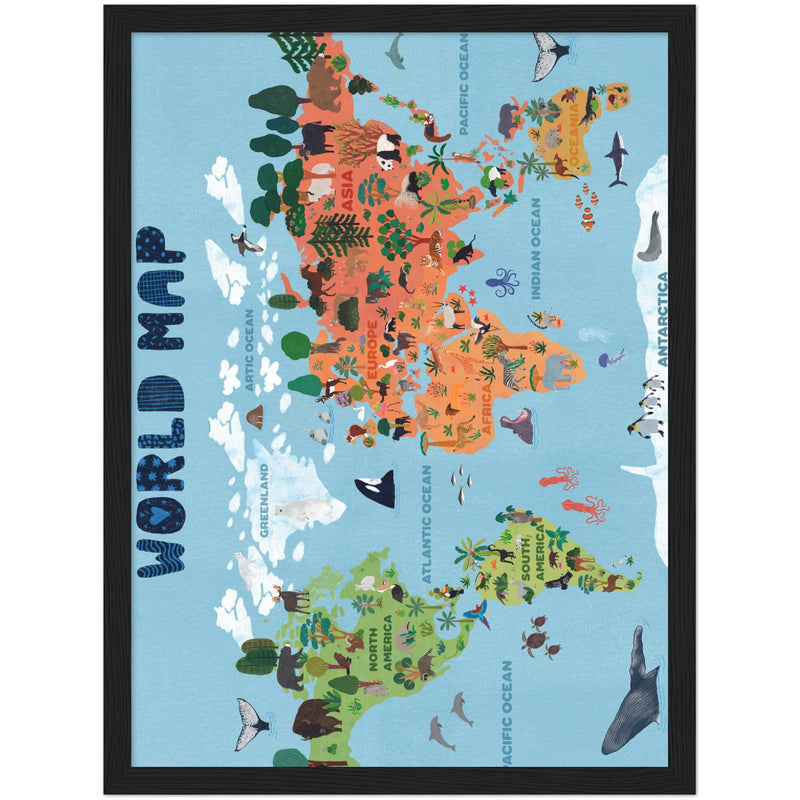 Poster: World map for kids