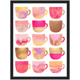 Poster: Pretty Pink Coffee Cups