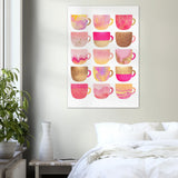 Poster: Pretty Pink Coffee Cups