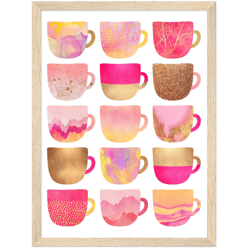 Poster: Pretty Pink Coffee Cups