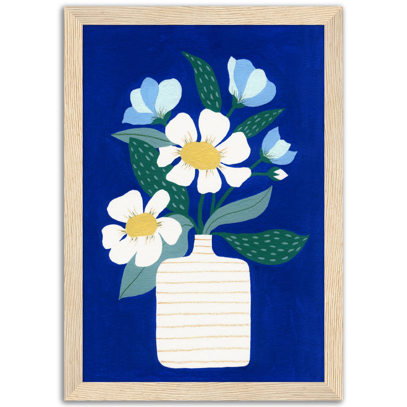 Poster: Flower Vase Ultramarine