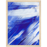 Poster: White on Blue Brush Strokes