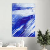 Poster: White on Blue Brush Strokes