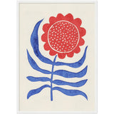 Poster: Red Flower / Lino Print