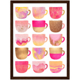 Poster: Pretty Pink Coffee Cups